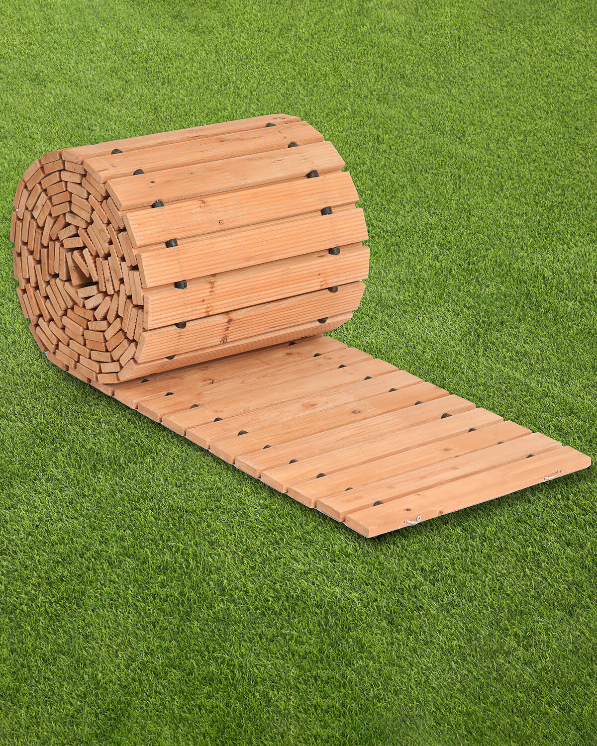 24 ft L x 17 in W Straight Wooden Garden Pathway Roll Out Garden Walkway