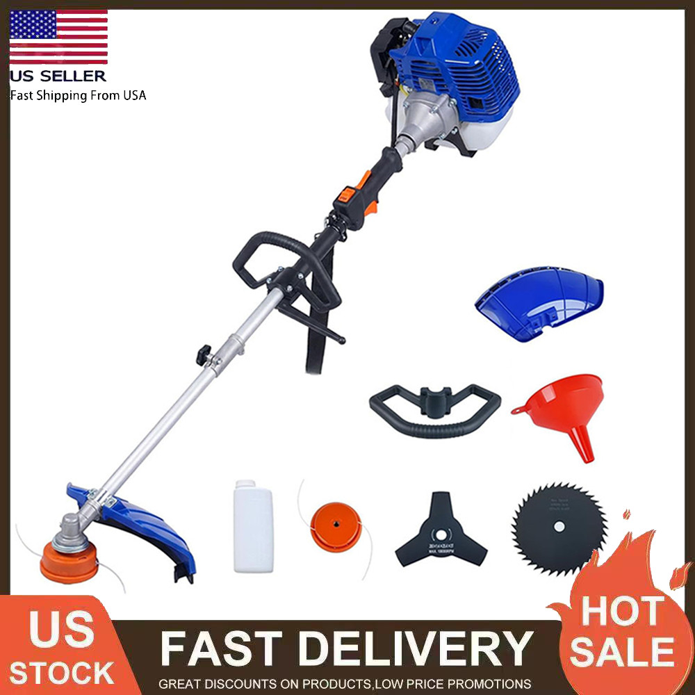 43cc 3 in 1 Brush Cutter 2-Stroke Weed Eater Wacker Gas Powered String Trimmer