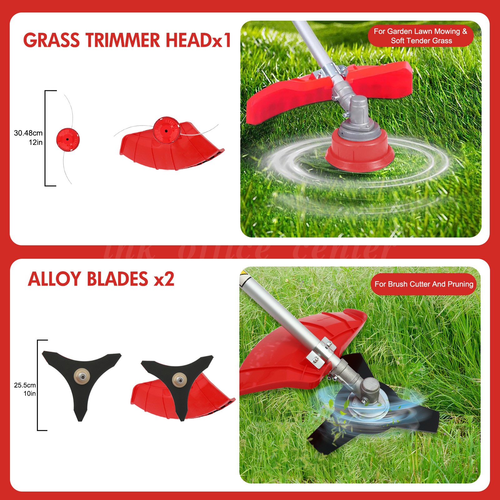 4-Stroke Gas Weed Eater, 31cc 15lb 13in Straight Shaft Trimmer for Lawns&Grass