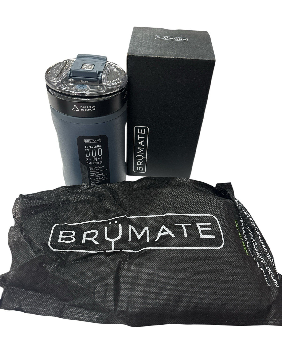 BRUMATE Hopsulator Duo 2-IN-1 12oz Can Cooler & Tumbler w/ Lid Nightfall Blue