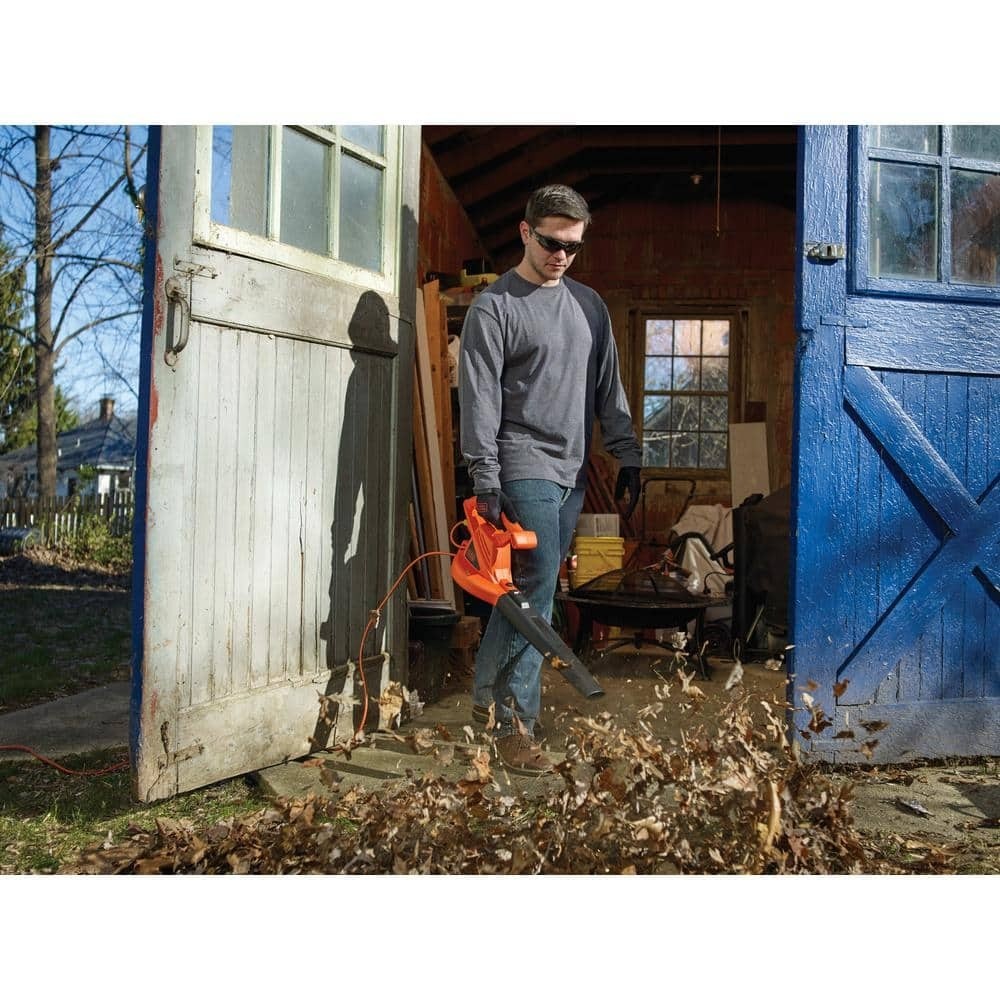 BLACK+DECKER 7 AMP 180 MPH 220 CFM Corded Electric Handheld Leaf Blower