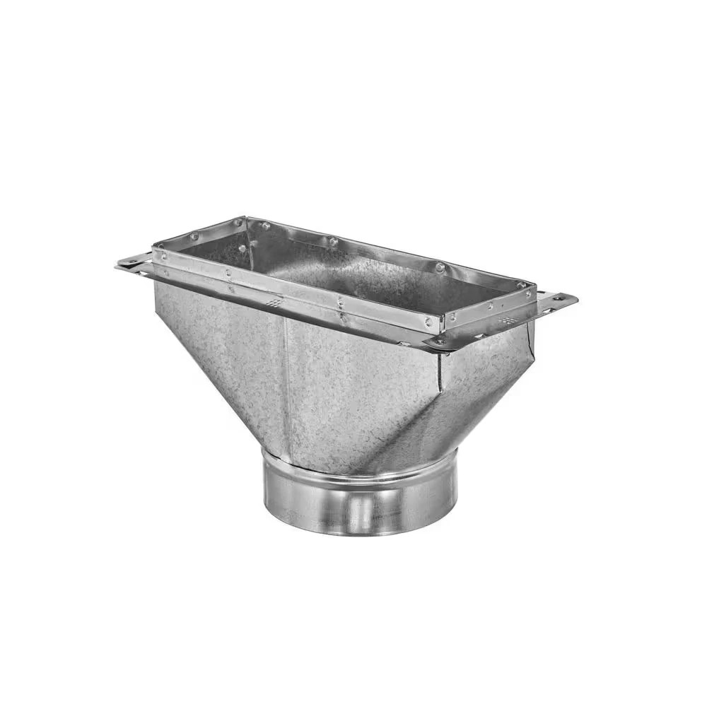 14 In. X 6 In. to 8 In. Universal Register Box with Flange Galvanized Steel USA