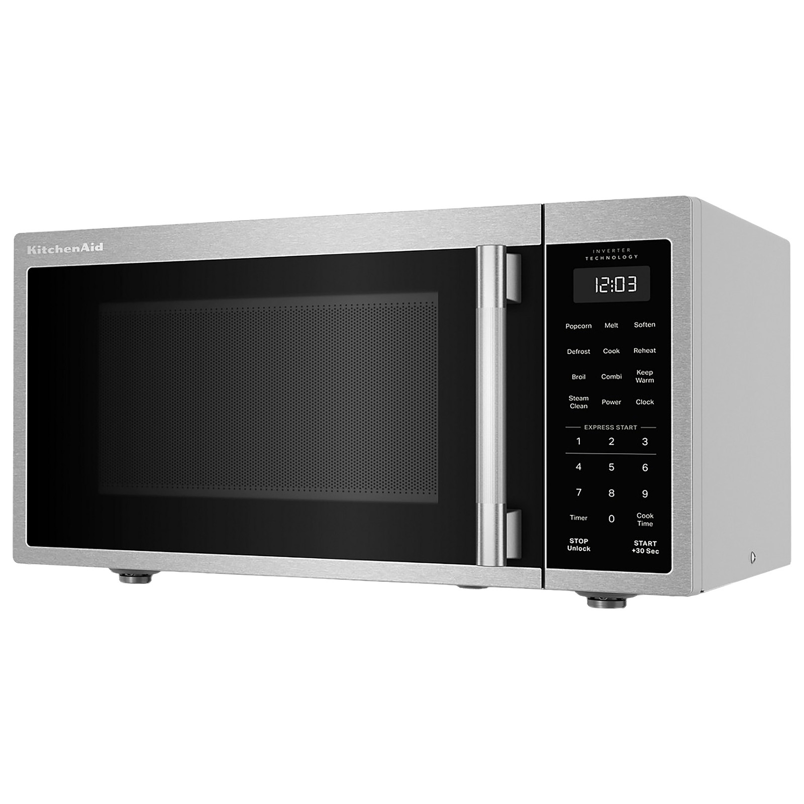 KitchenAid 1.2 cu ft Countertop Microwave Inverter Technology Stainless, NEW