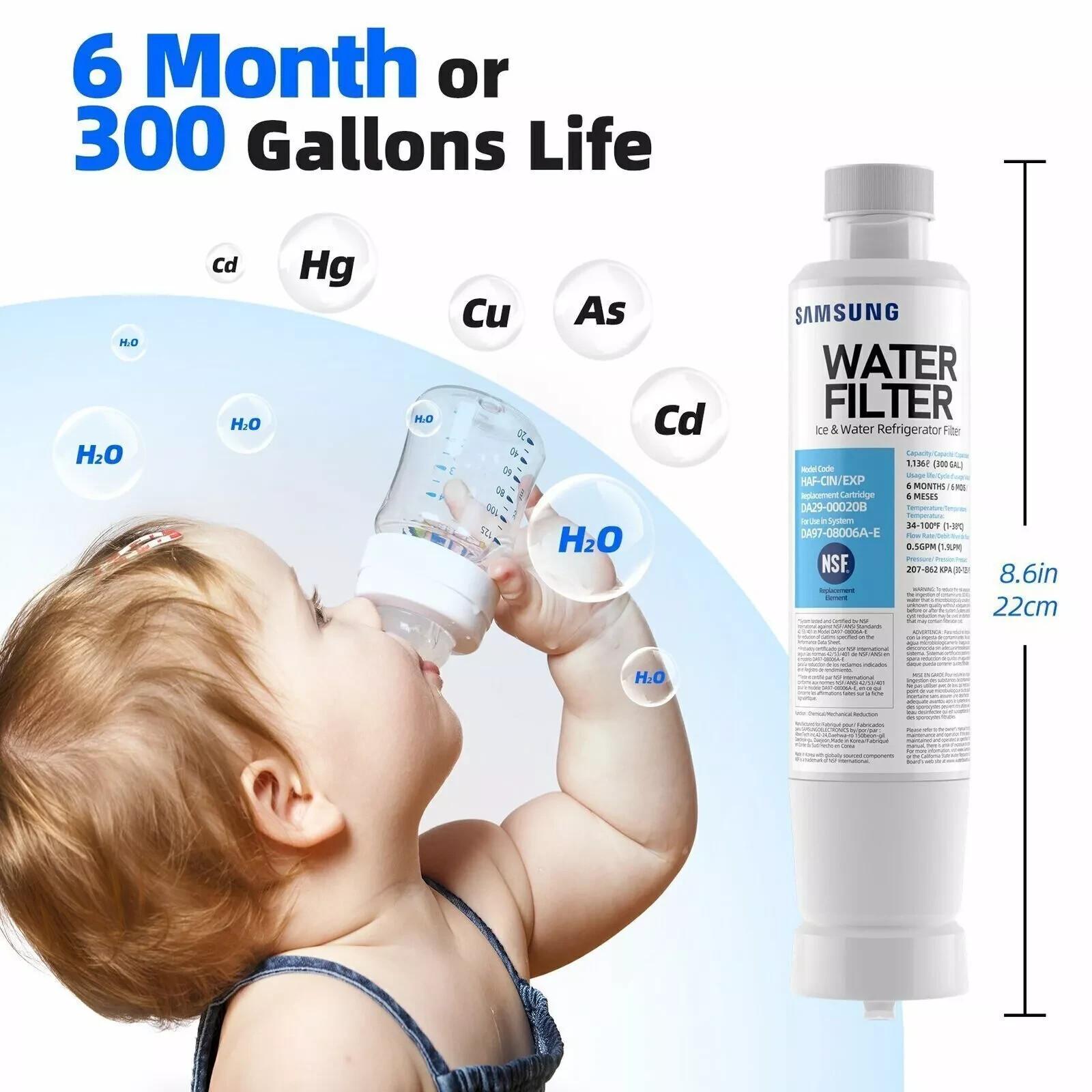 4 Pack NEW Samsung DA29-00020B HAF-CIN/EXP Replacement Refrigerator Water Filter