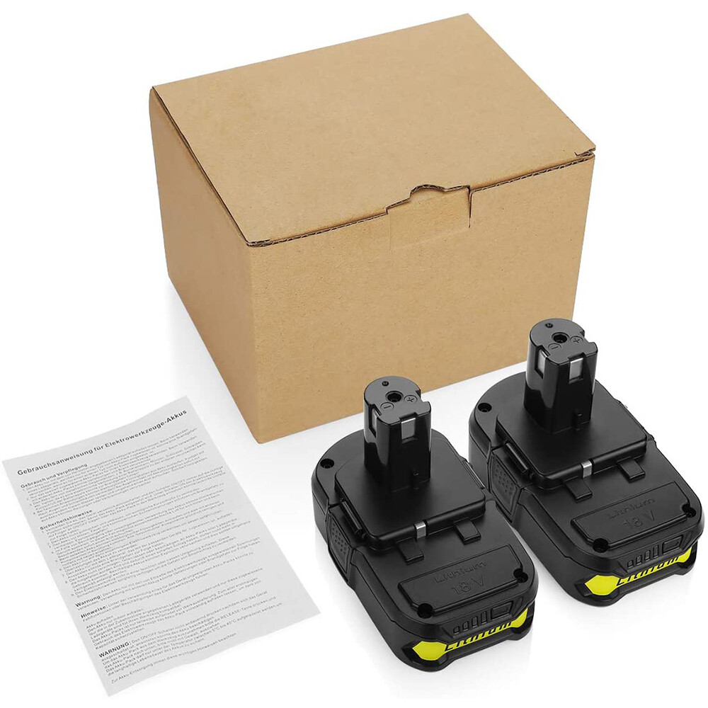 2Pack 3600mAh 18V lithium-ion Battery for Ryobi P102 P103 P105 P108 ONE+ RB18L50