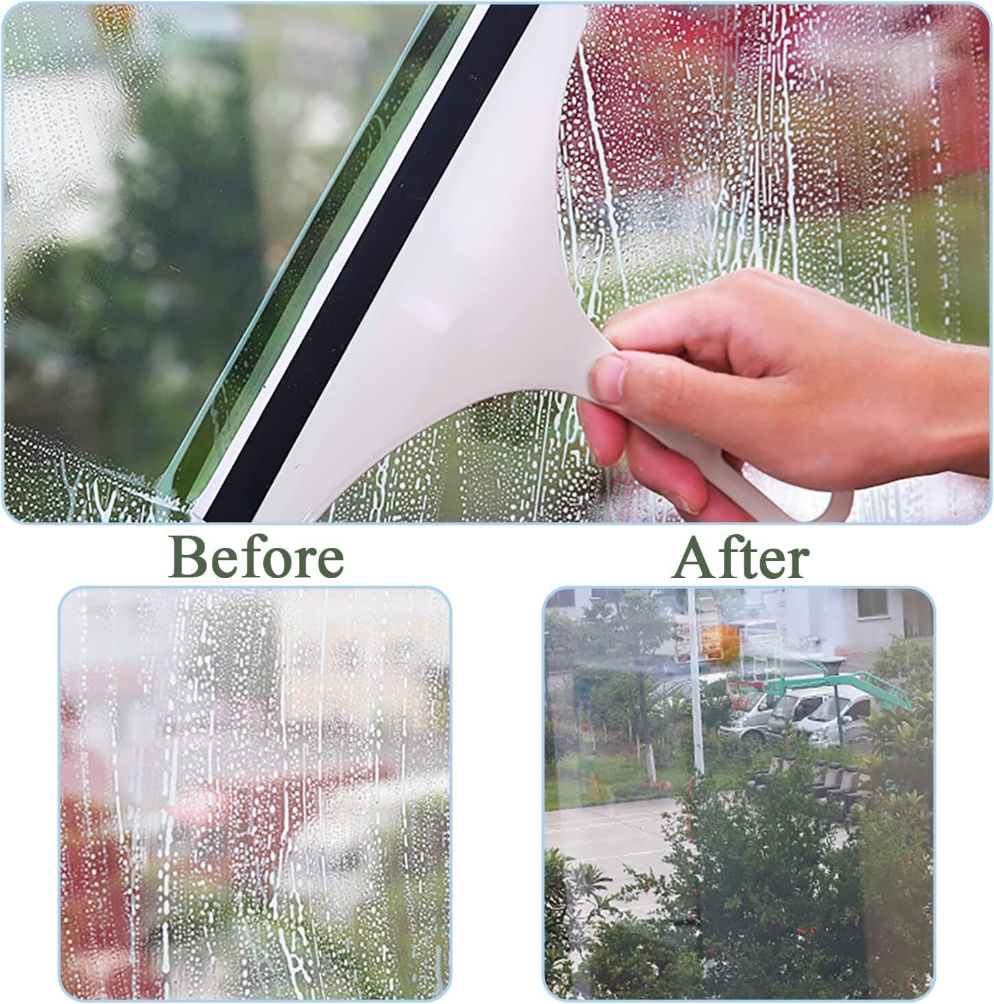3X Glass Window Wiper Cleaner Squeegee Shower Screen Mirror Home Car Blade Brush