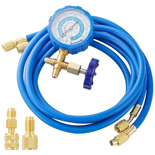 R410A Recharge Kit AC Charging Hose, R410A Manifold Gauge Set with R410A Mini
