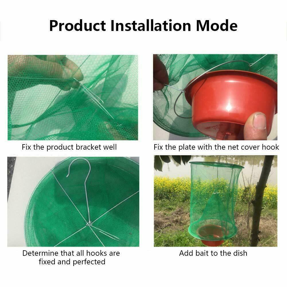 4 Pcs The Ranch Fly Trap Outdoor Fly Trap Killer Bug Net Cage Perfect for Horses