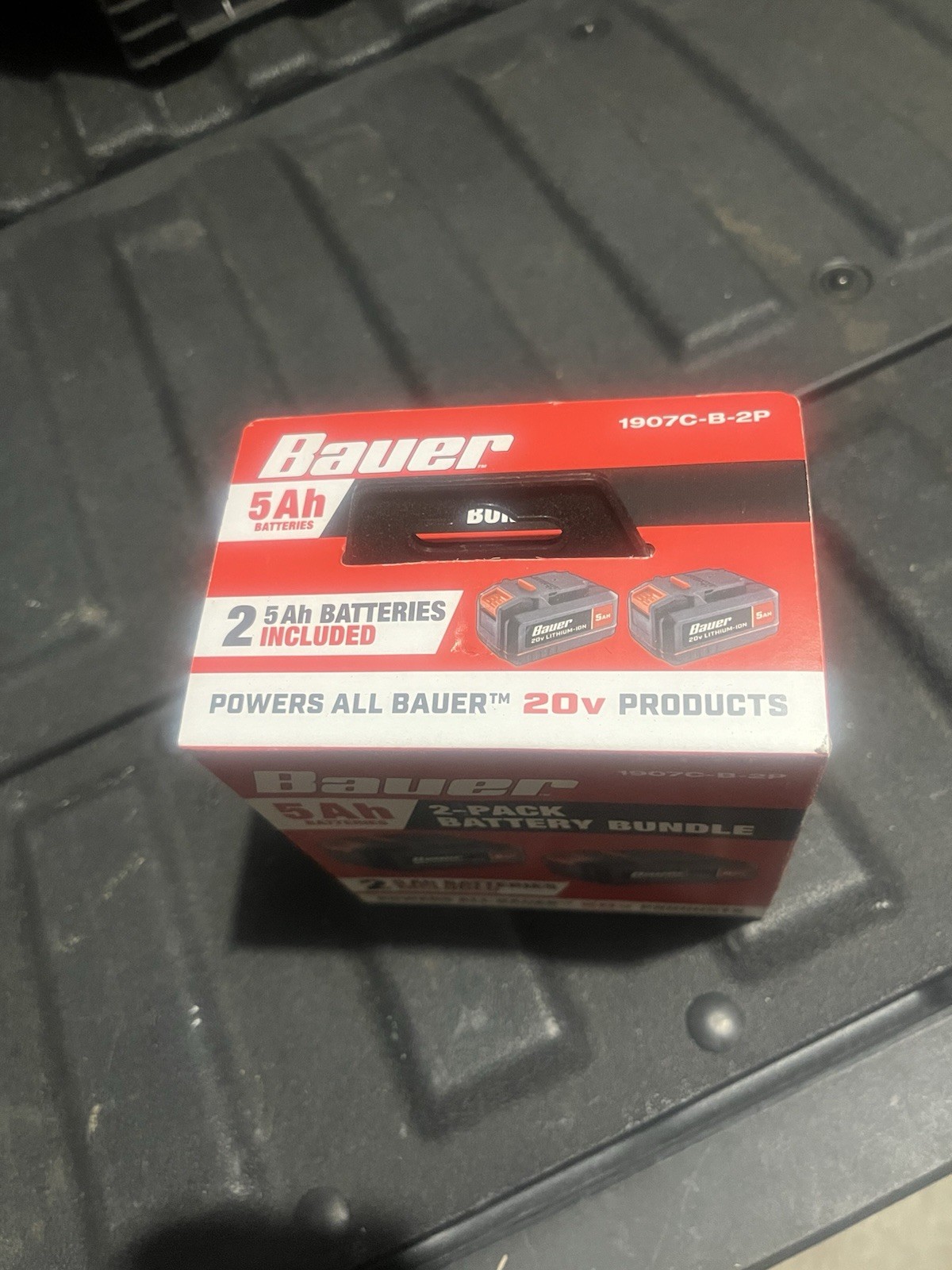 Bauer 20V 2-Pack 5 Ah Lithium-Ion 71270 Battery 1907C-B-2P. NEW