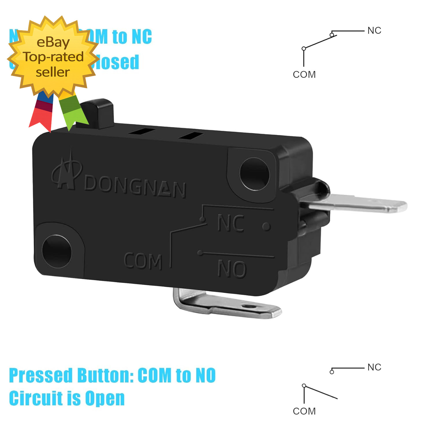 3PCS Microwave Oven Door Switch Replacement Parts 16A 125/250V, Kw3At-16