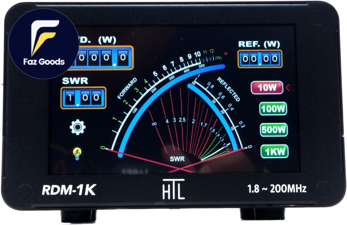 HTL RDM-1K Digital Cross Needle SWR Power Meter 1.8–200 Mhz 1 Kw Continuou