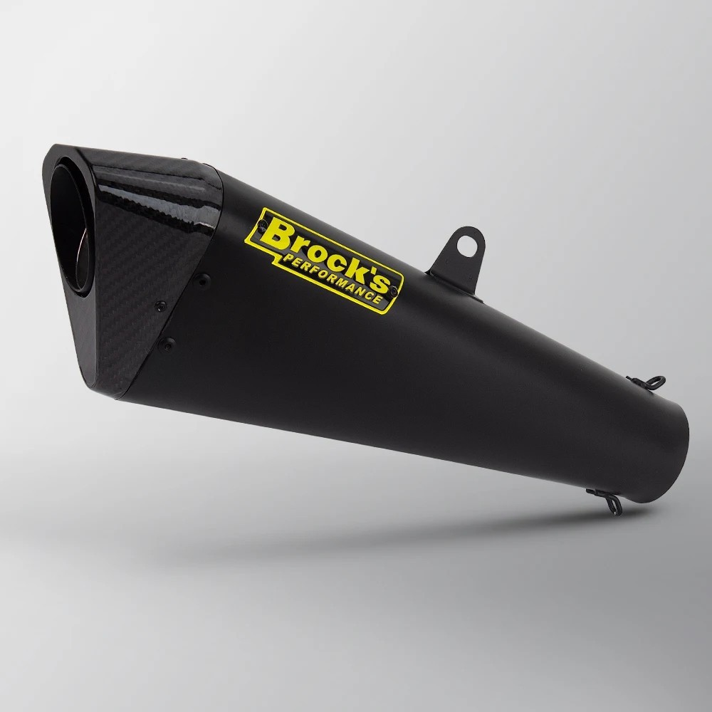 Universal Motorcycle Exhaust System Carbon Tip Muffler Interface for for Brock
