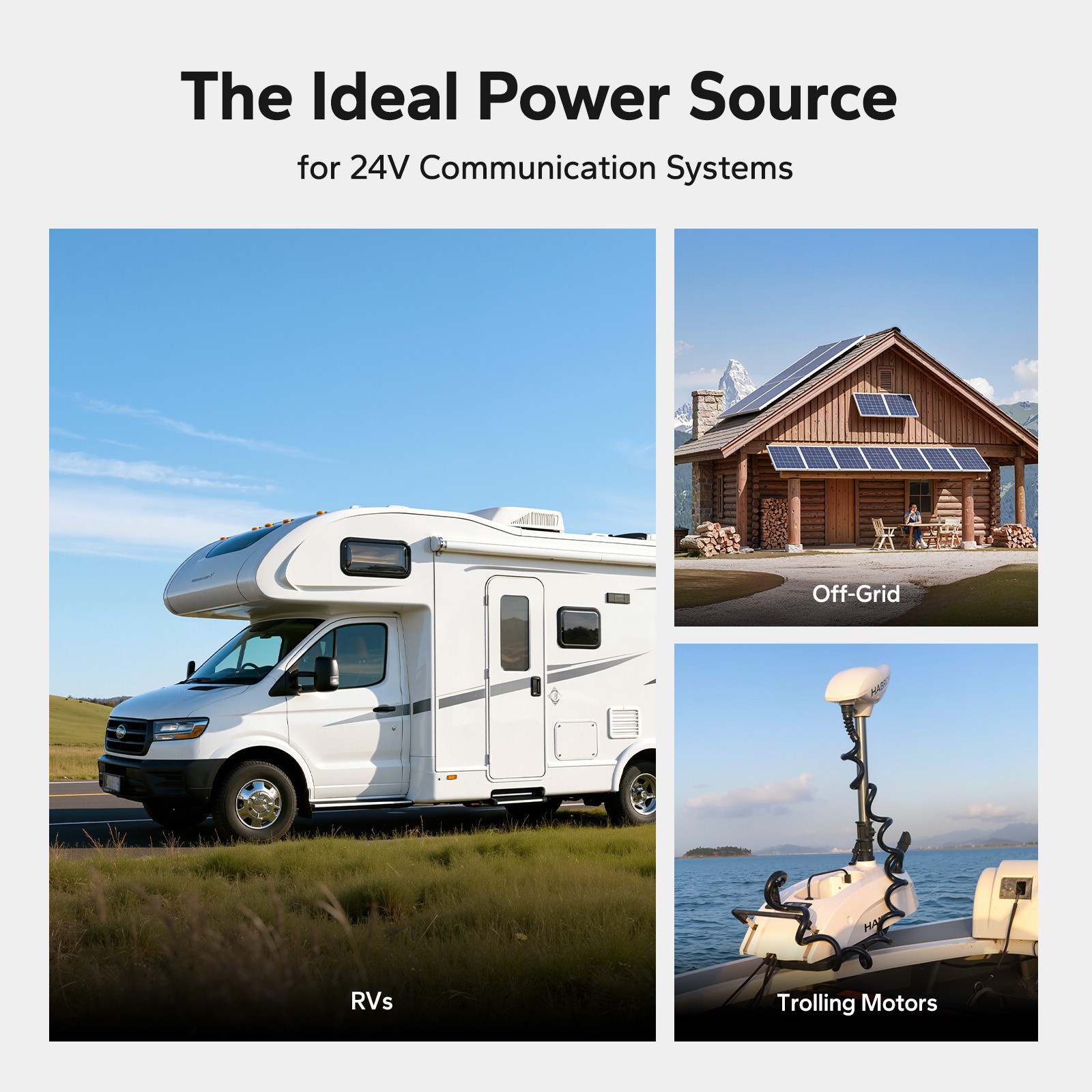 2025 LiTime 24V 100Ah Smart ComFlex LiFePO4 Lithium Battery For Solar RV Marine