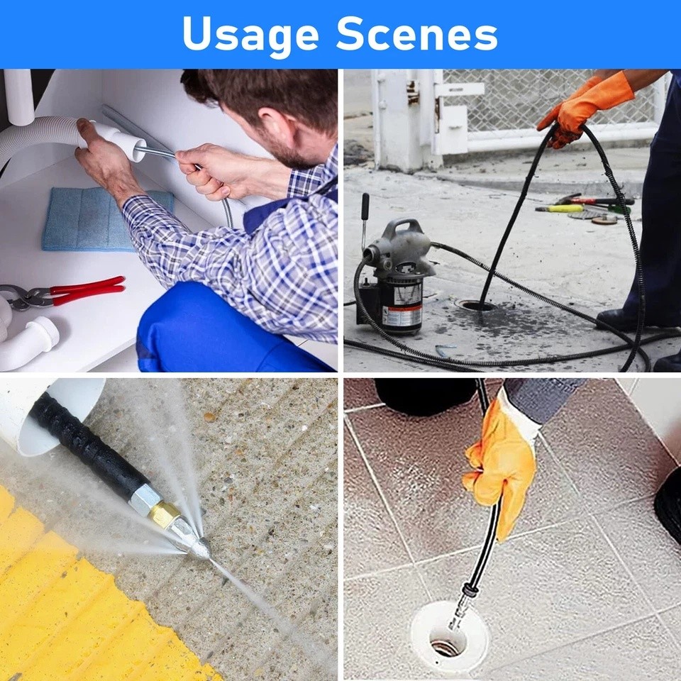 3PCS 5000PSI Pressure Washer Sewer Jetter Nozzles Drain Cleaning Hose Nozzle Tip