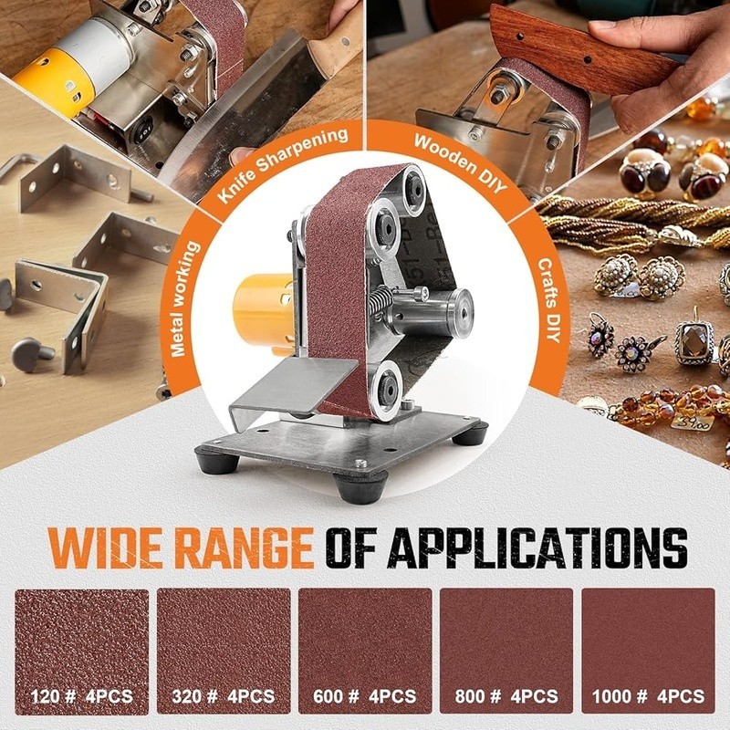 Premium Sander Set Suitable for Mini Electric Belt Sander Cutter Edges New