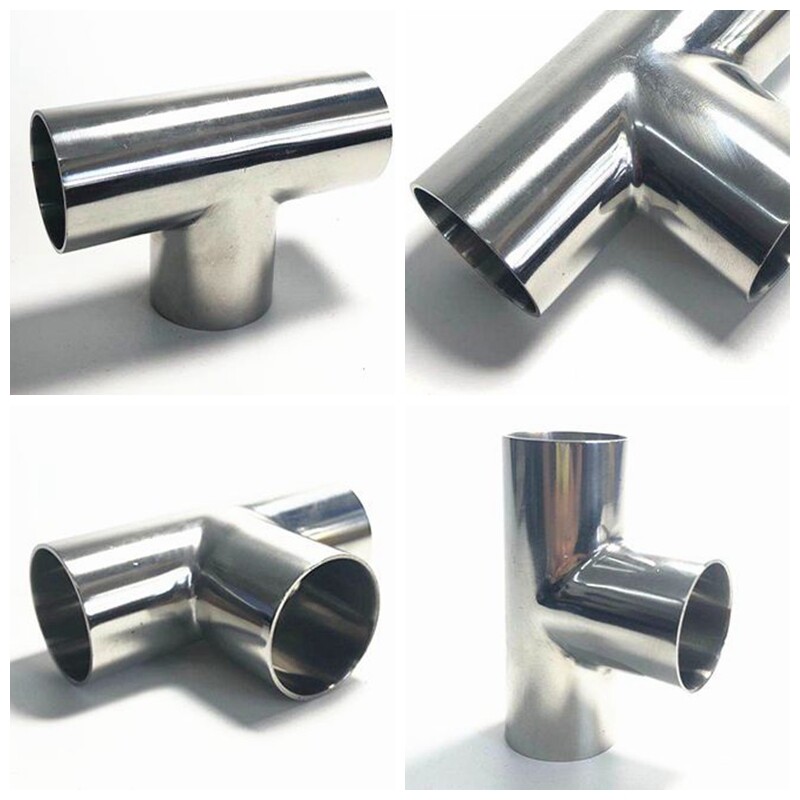 Stainless Steel Equal Tee T Shape Pipe T-Piece Exhaust Tube Polished 19-89mm New