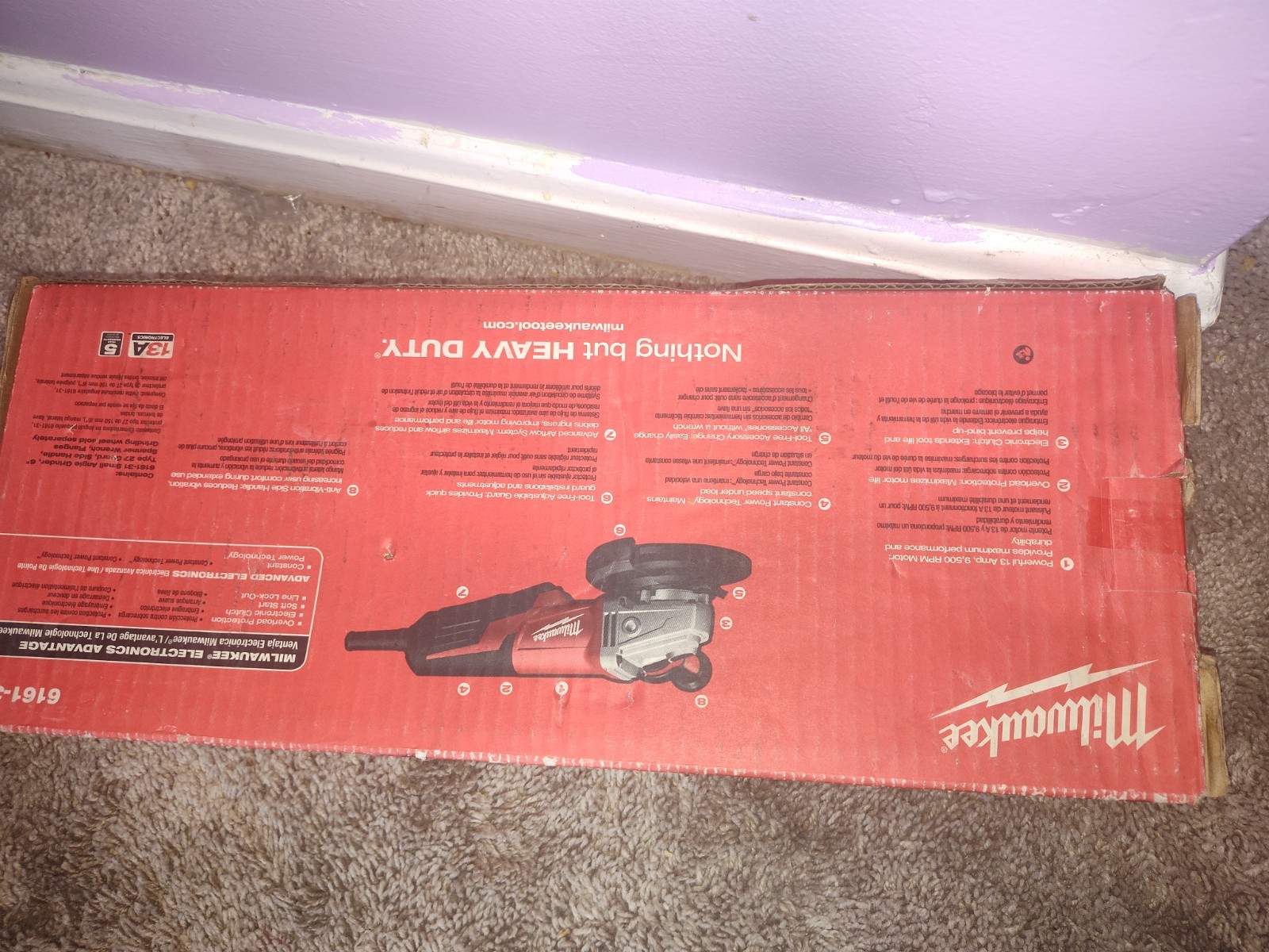 Milwaukee 6161-34 Angle Grinder Red Corded Electric Rotary/Circular Action
