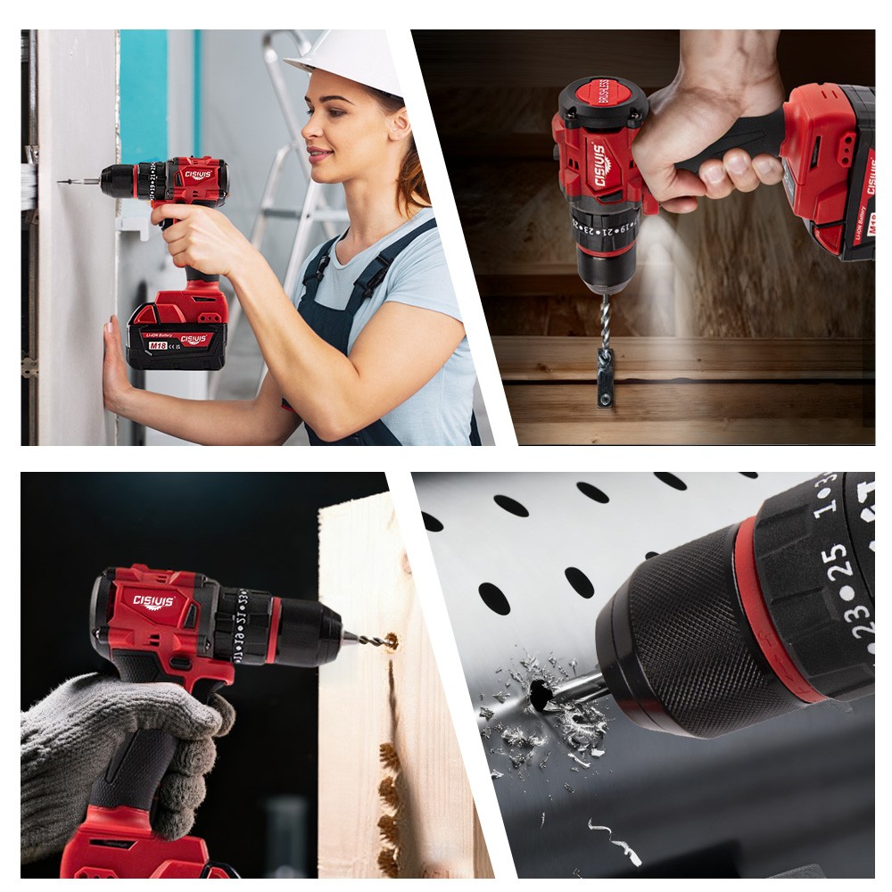 For Milwaukee M18 Battery Cordless Drill Driver Kit With Battery & Charger