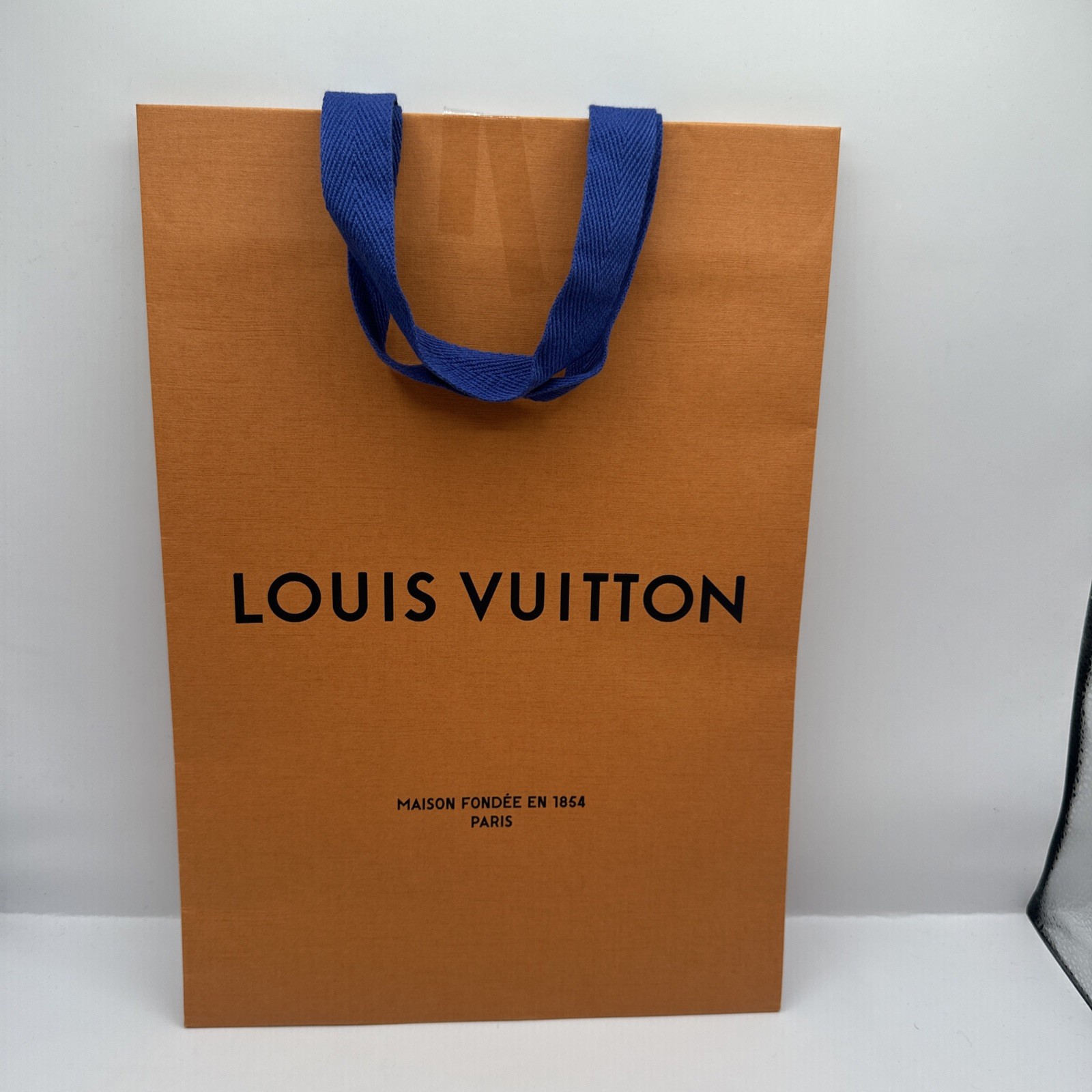 Louis Vuitton Authentic Orange Paper Shopping Bag Gift 9.75x14x4.25