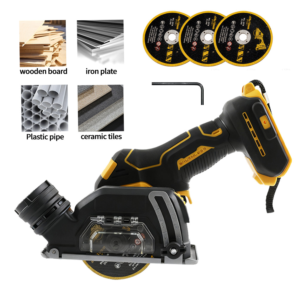 Compact 3″ Electric Circular Saw – Brushless Motor, Fits DEWALT 20V/18V