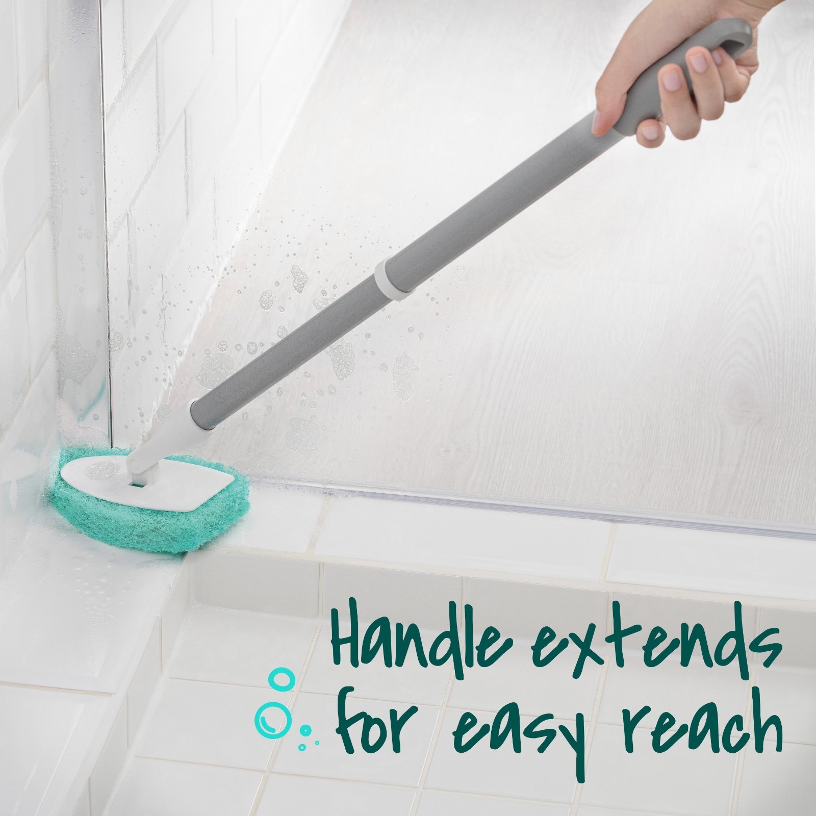 Scotch-Brite Shower Scrubber Poly Fiber Stiff Tile Grout Brush Tub Bathroom New
