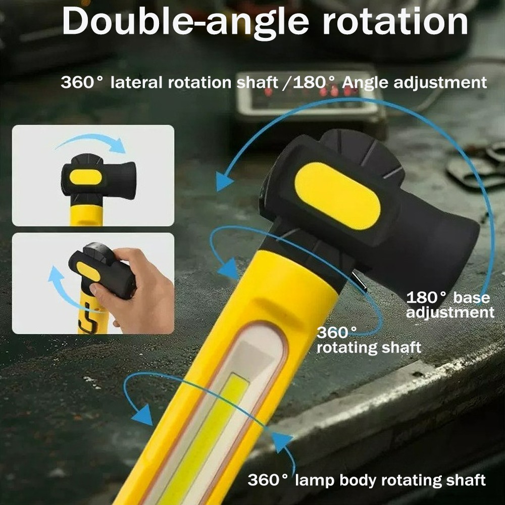 Under Hood Work Light Bar 3000LM LED Magnetic Light Bar with Hooks Rechargeable