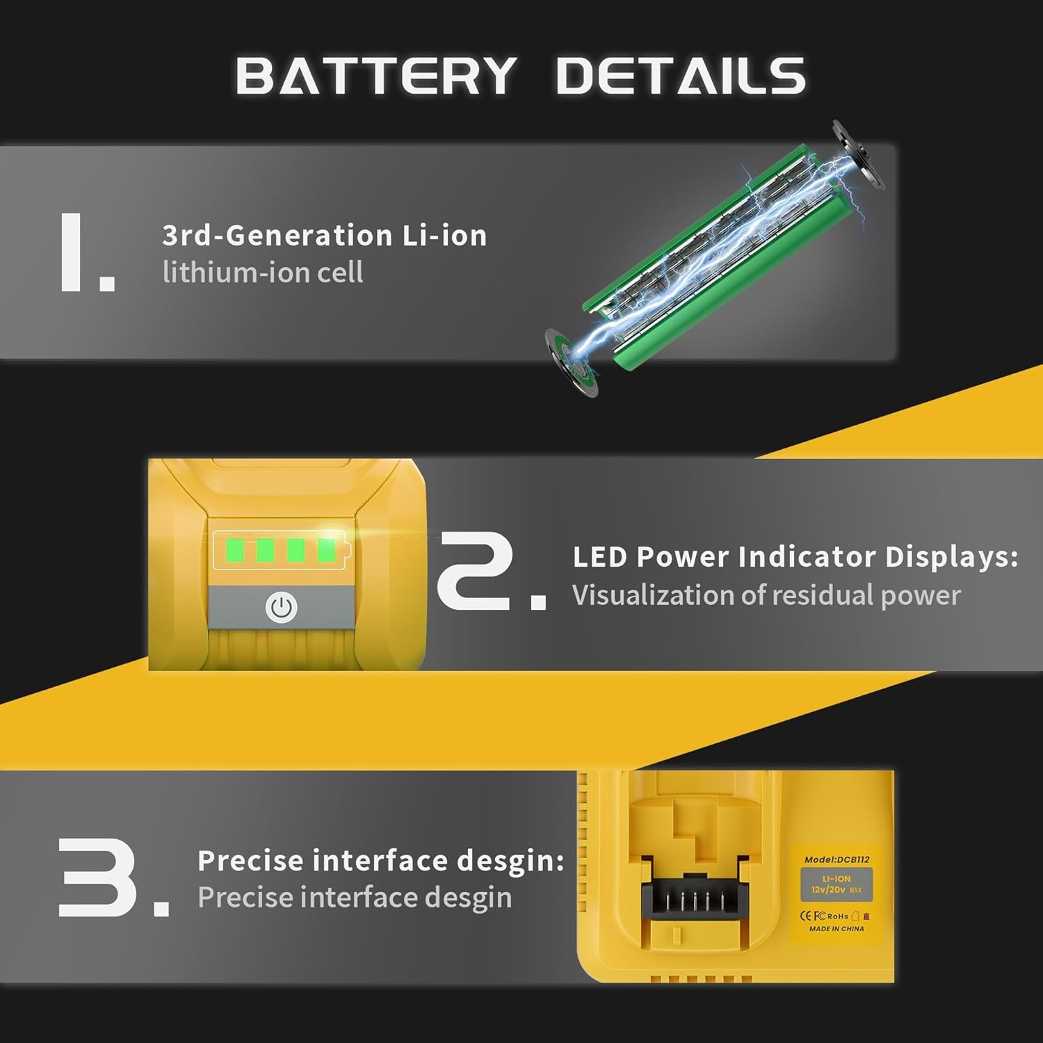 2X 9Ah for DeWalt FLEXVOLT 20V/60V MAX Battery Lithium-ion DCB609-2 DCB612