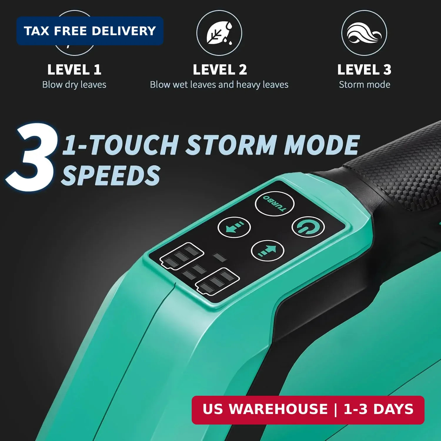 Garvee Leaf Blower Cordless – 750CFM 250MPH Electric Leaf Blower Battery Powered