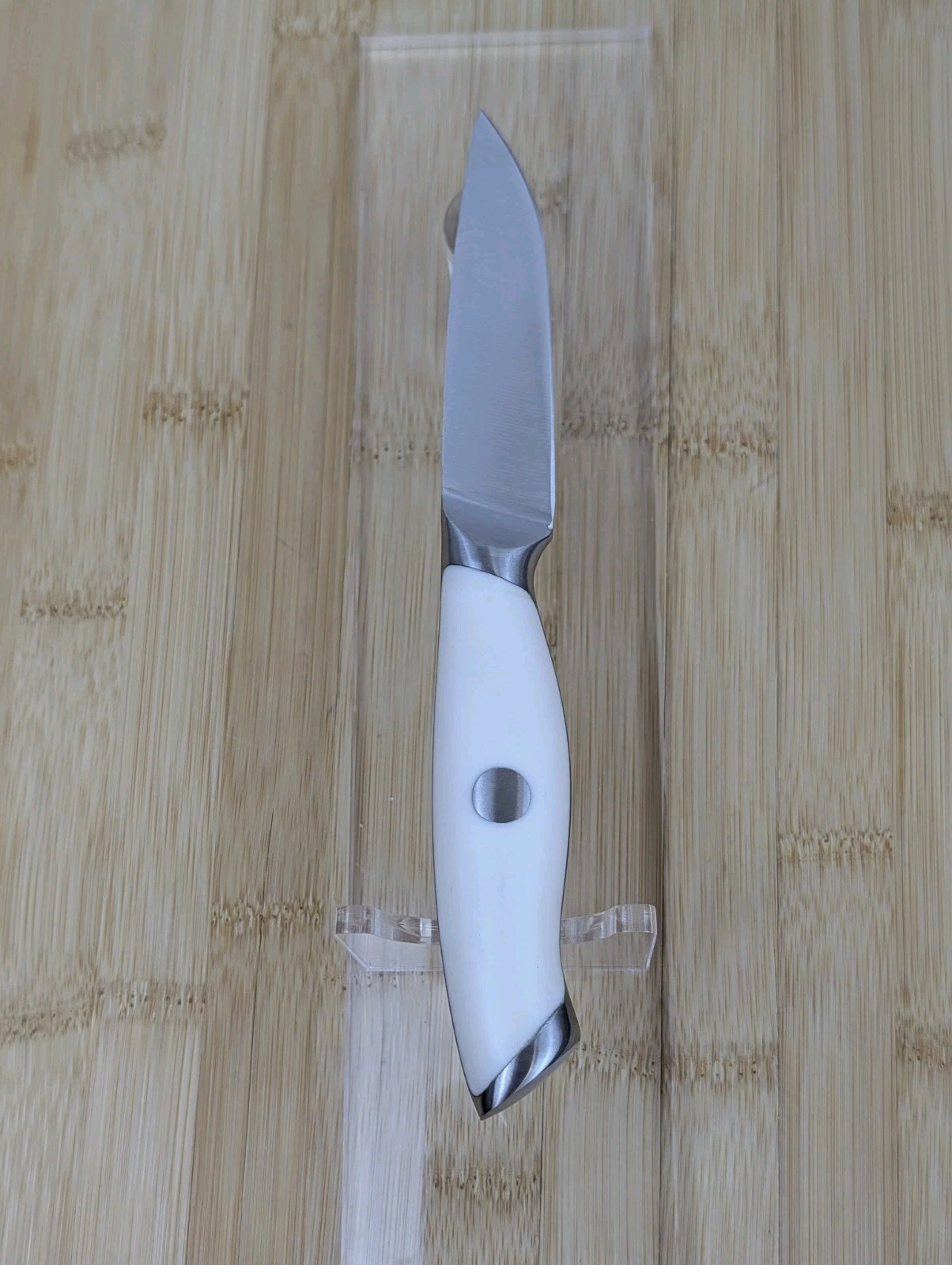 HUUSK Japan 3.5-in PARING Knife w/ HIGH-CARBON Steel Blade w/ WHITE Handle, NEW