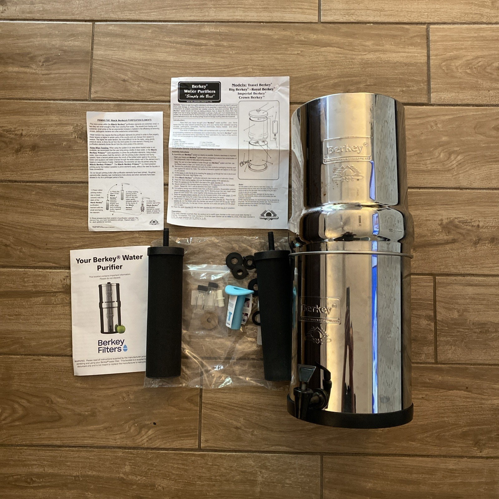 Berkey Water Filter W/ Filters Pre Owned AS-IS NOT COMPLETE READ