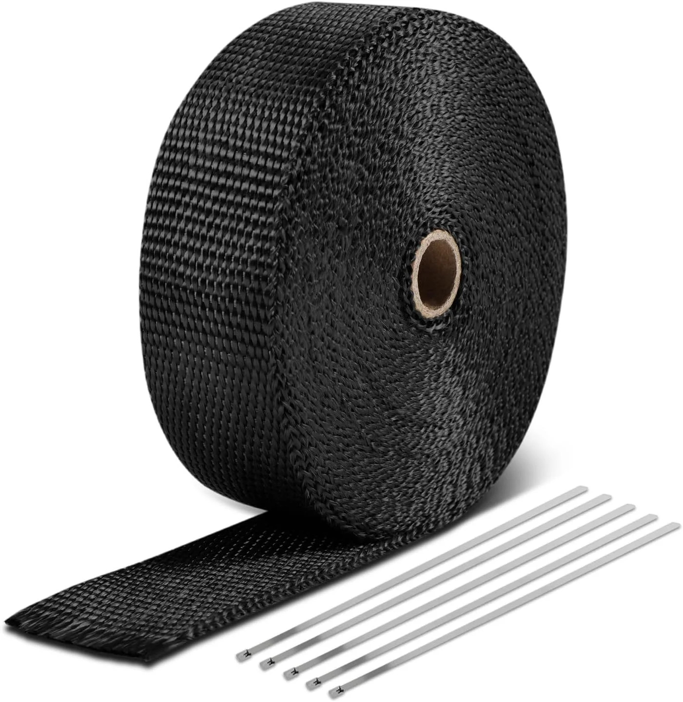 DNA MOTORING 2″ x 50′ Exhaust Header Wrap Heat Wrap for exhaust pipes, Exhaust T