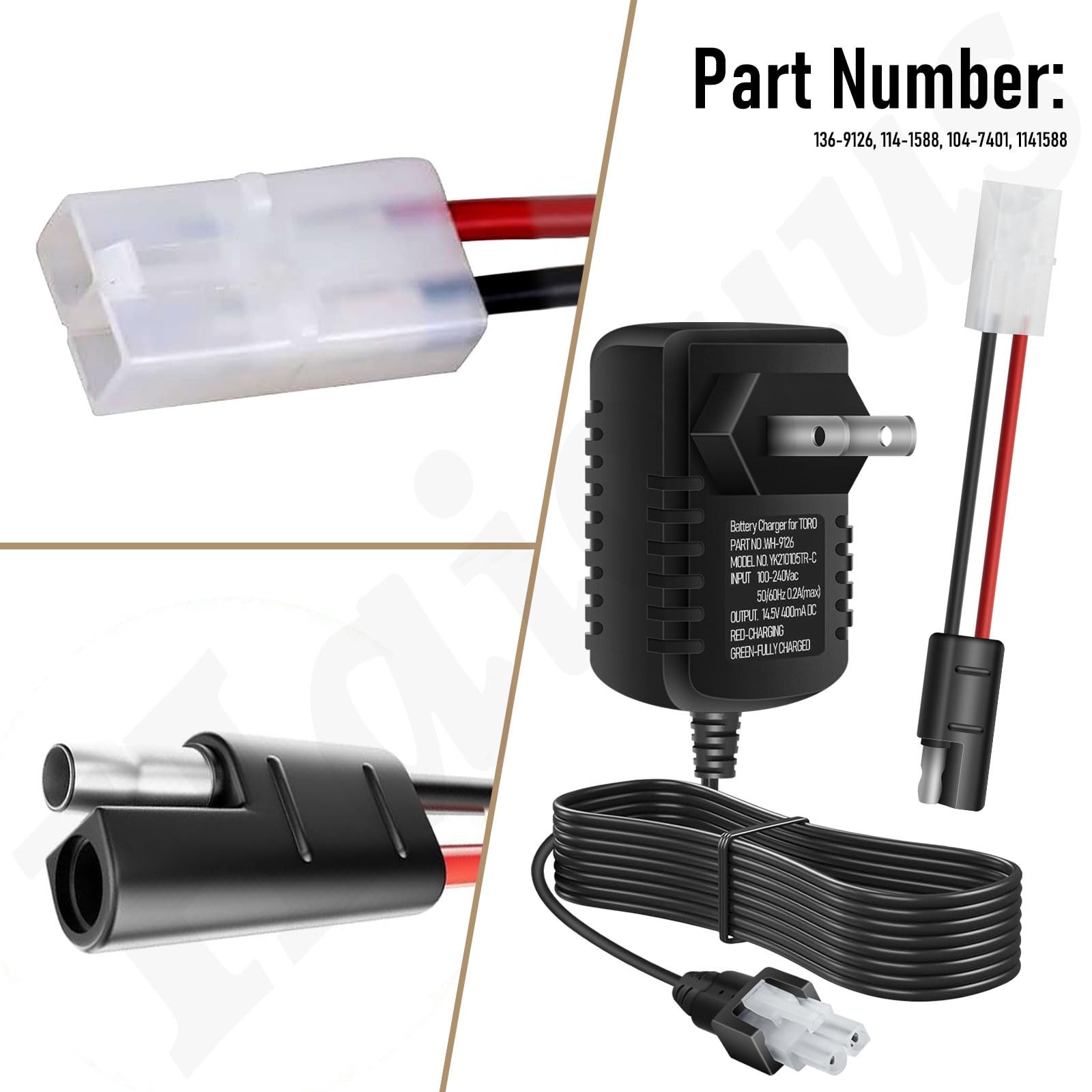 Toro Battery Charger Compatible With Lawn Mowers 30 Day Money Back Guarantee
