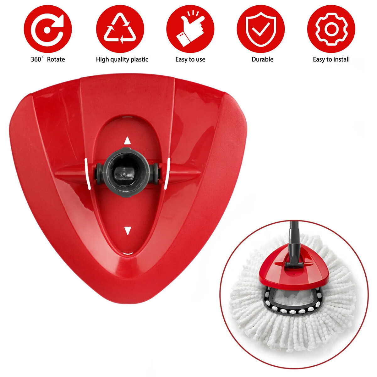1-4 pcs Microfiber Replacement Mop base For O-Cedar Easy to Clean and install