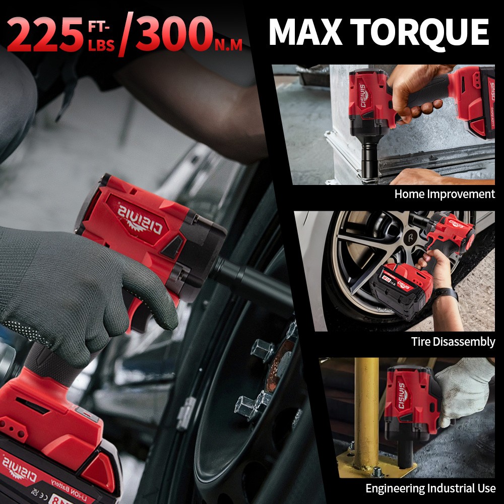 New For Milwaukee 18V 1/2″ High-Torque Impact Wrench Kit with Battery & Charger