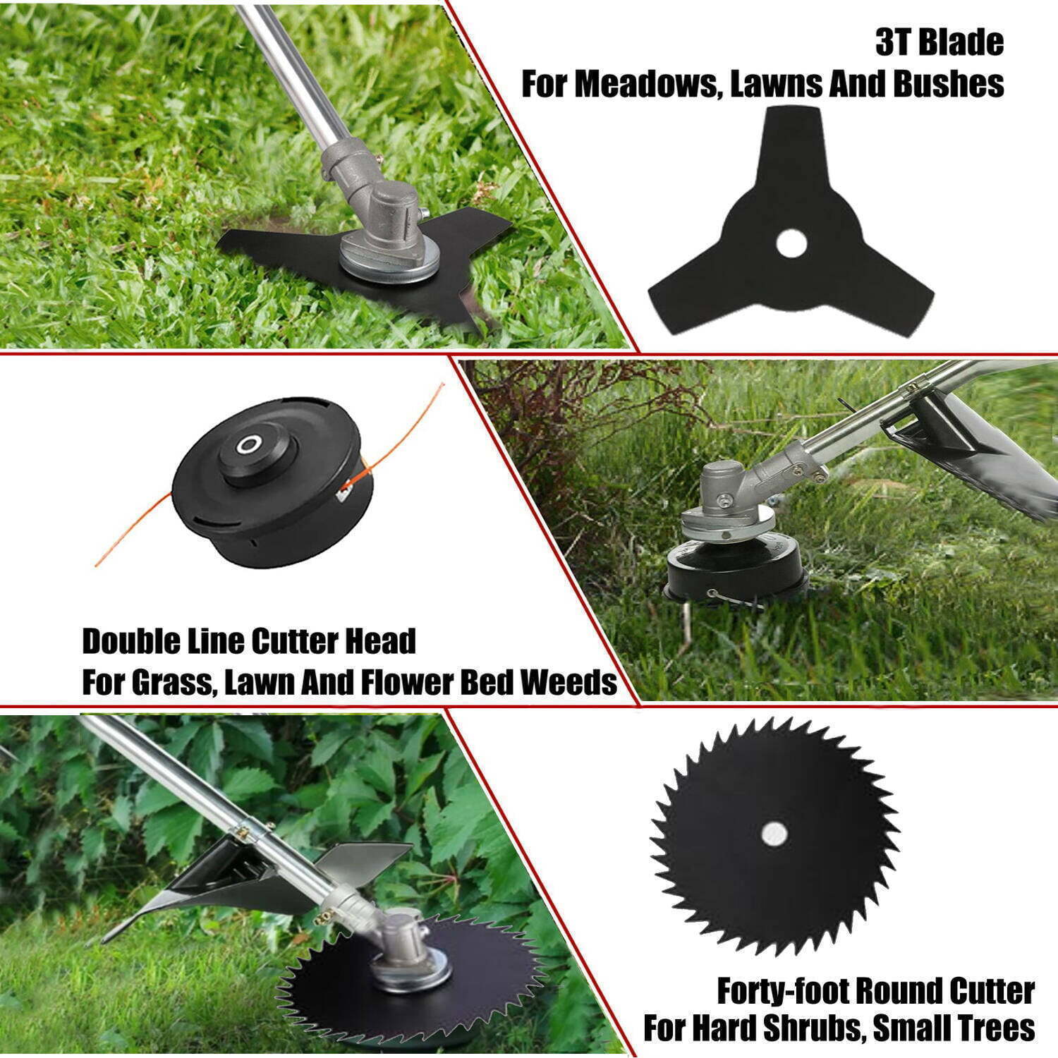 42.7CC/58CC Straight Shaft Gas String Trimmer Gas Powered Weedeater Brush Cutter