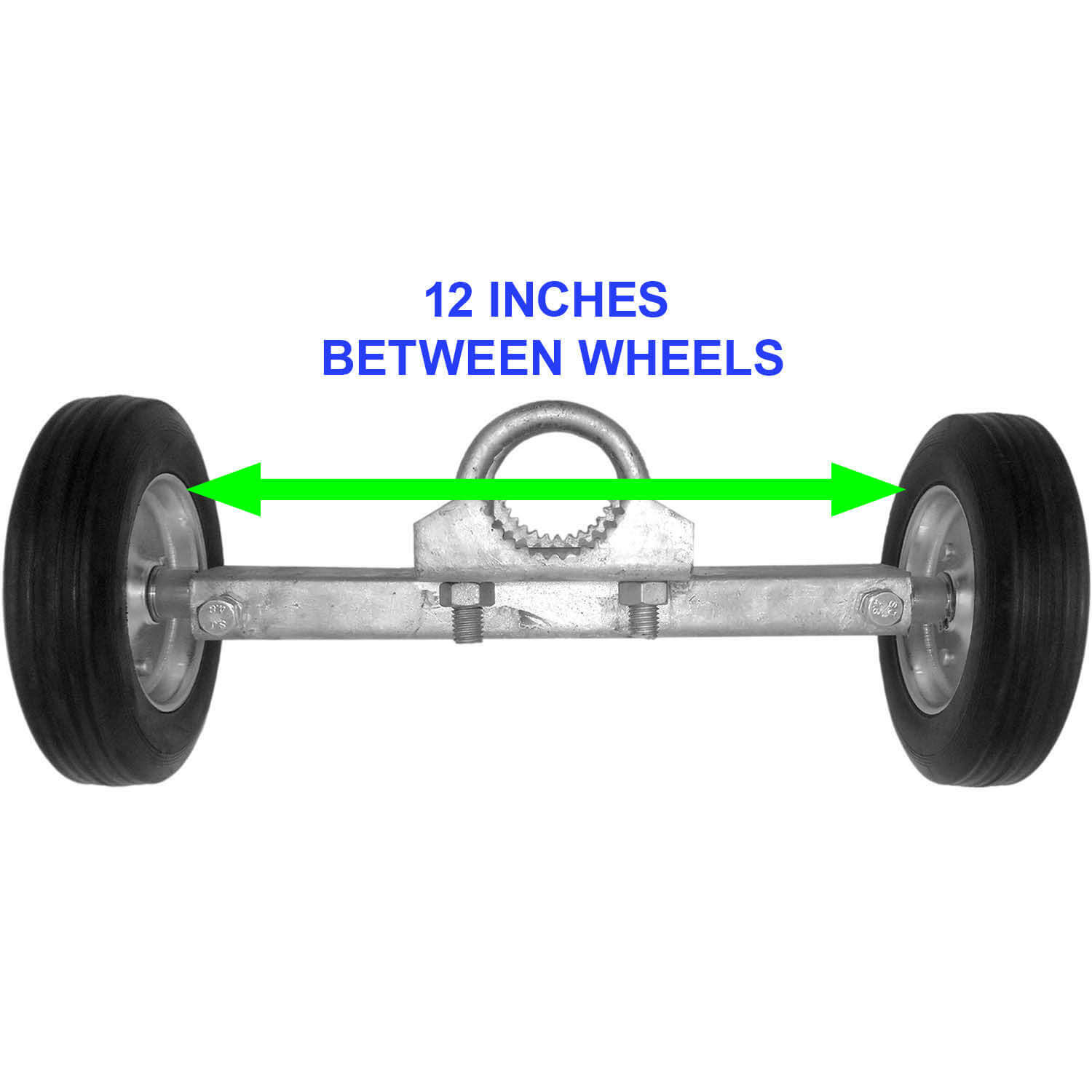 WIDE STANCE 6-INCH Rolling Residential Gate Wheel Carrier for Chain Link Fences