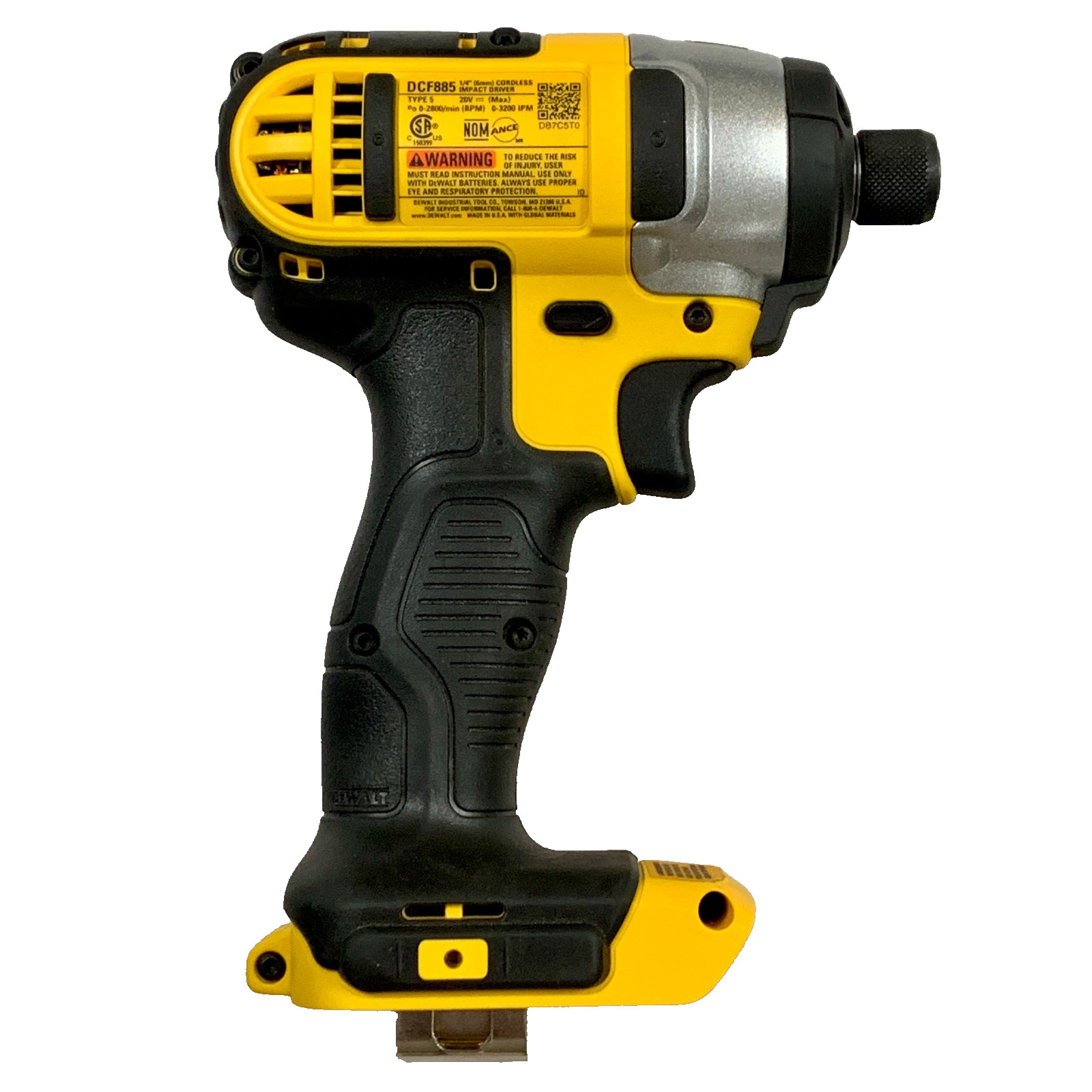 DEWALT DCF885B 20V MAX Lithium Ion 1/4″ Impact Driver TOOL ONLY 0359