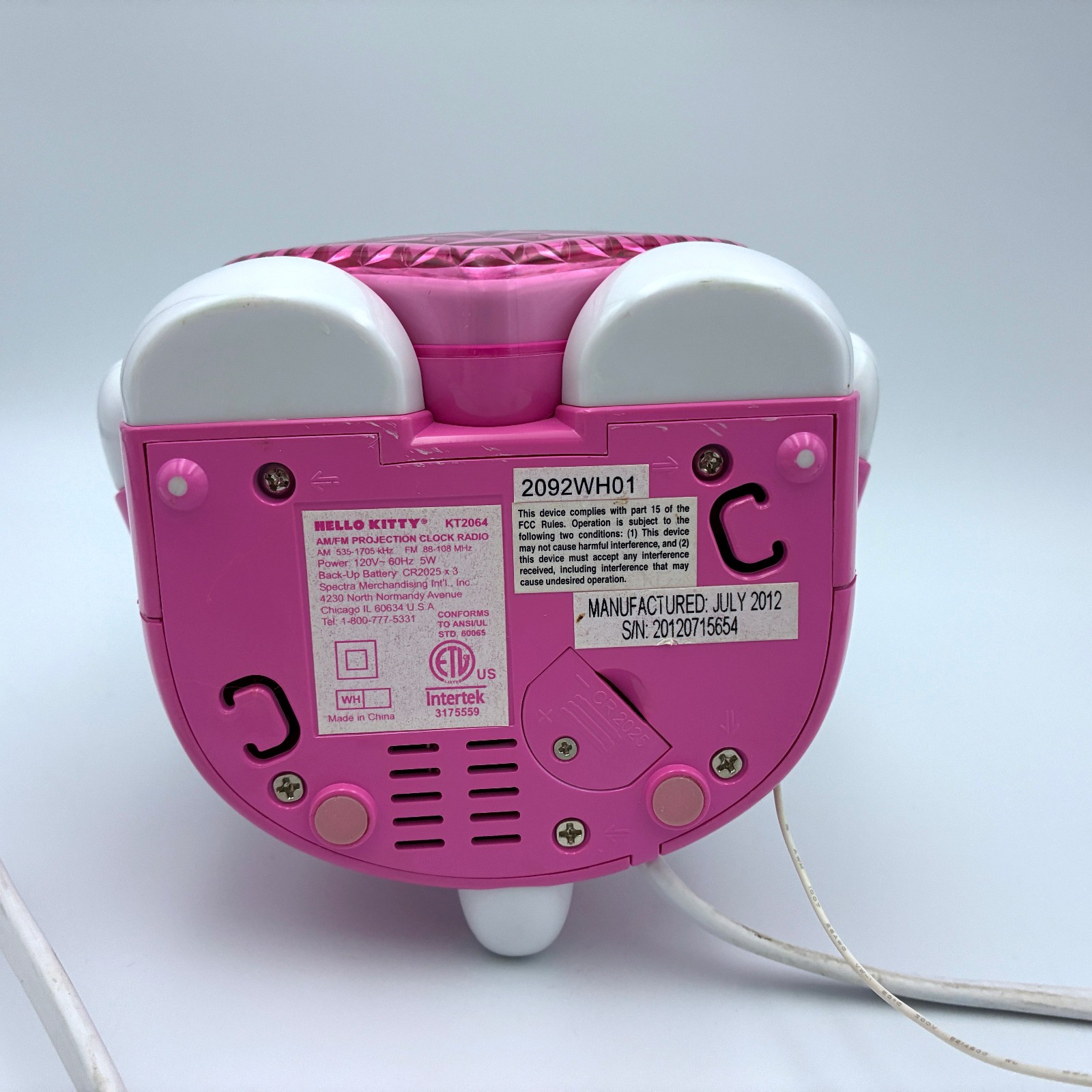 Hello Kitty Projector Alarm Clock AM / FM Radio KT2064 – Tested Working
