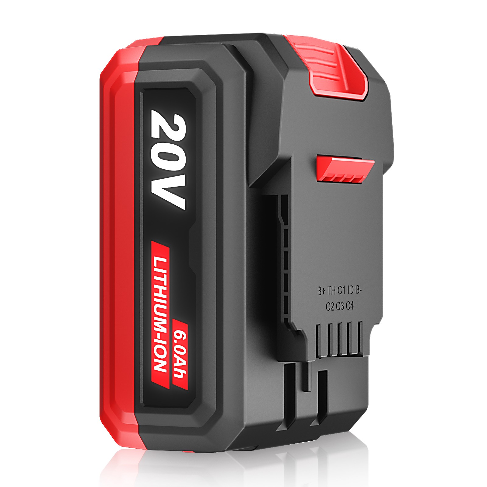 20V 6Ah Lithium-Ion Replacement Battery Pack for Bauer 20V Cordless Power Tools