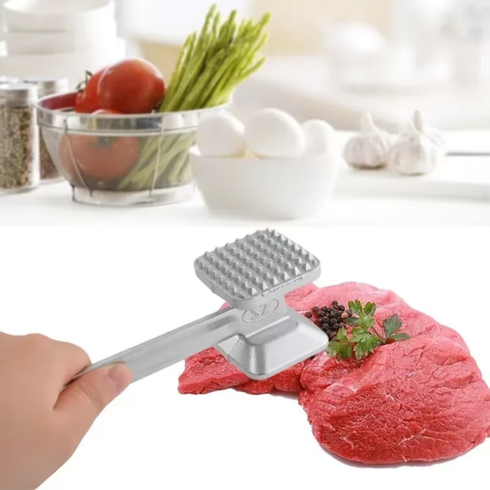 Steak Mallet Meat Tenderizer Hammer Dual-Sided Heavy Duty Meat Pounder Tool