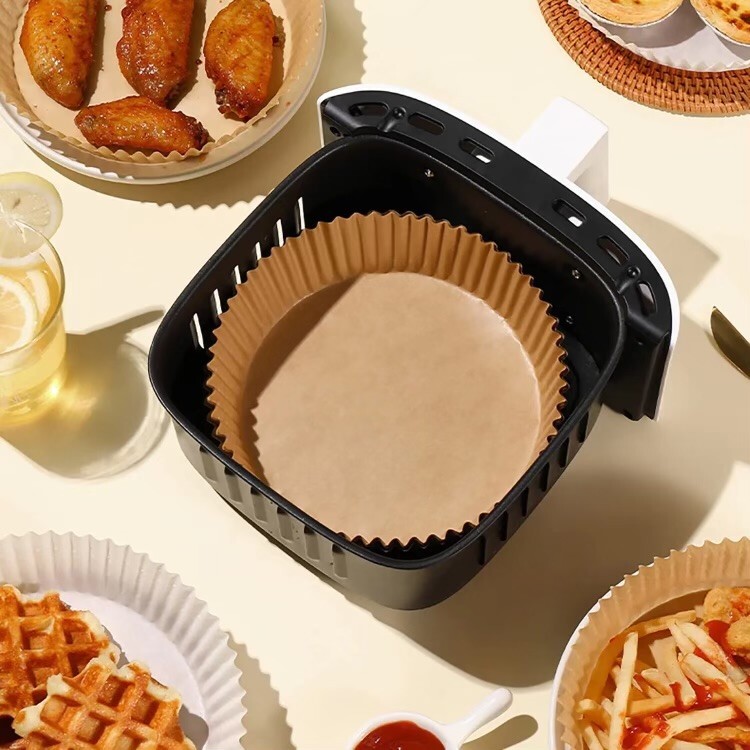 LARGE HIGH QUALITY ROUND 9 IN AIR FRYER LINER FITS ROUND/SQUARE 5-8 QUART 100 CT