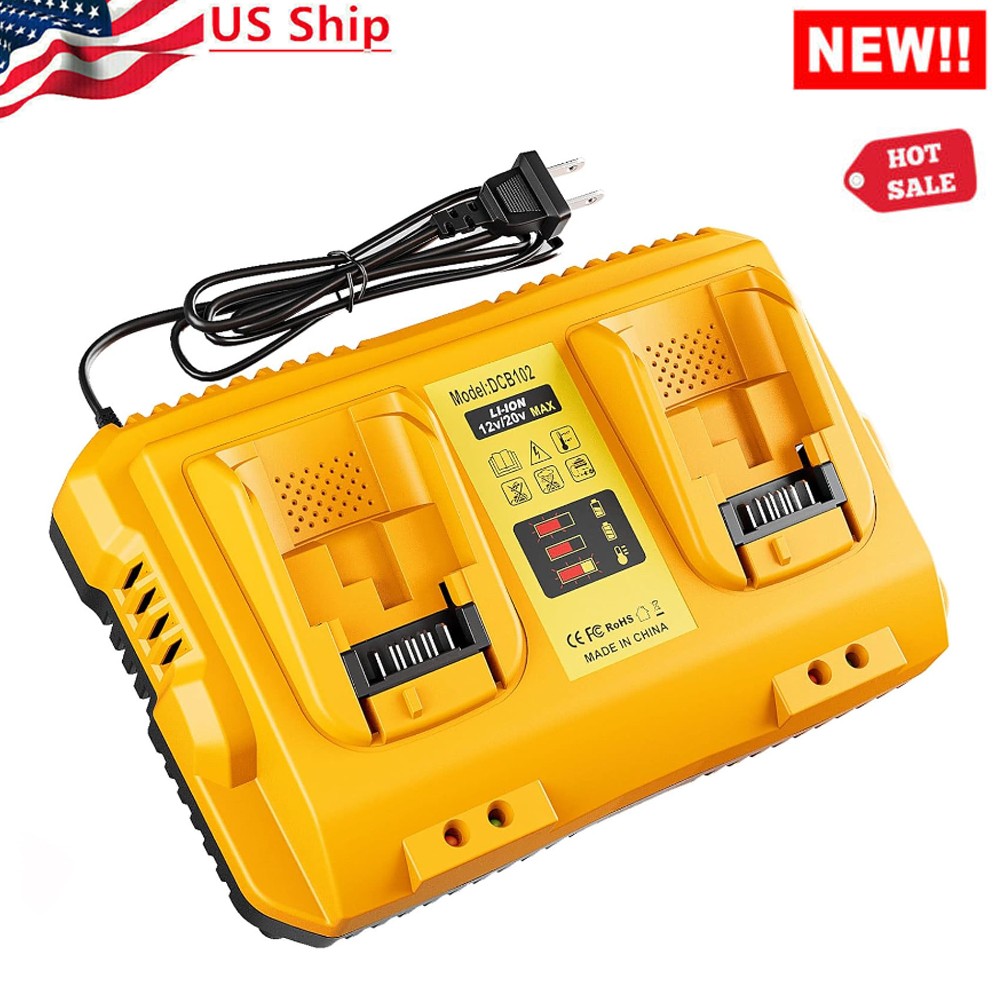 1Pack/2Pack For DEWALT DCB102 12V/20V Fast Battery Charger Lithium XR DCB205