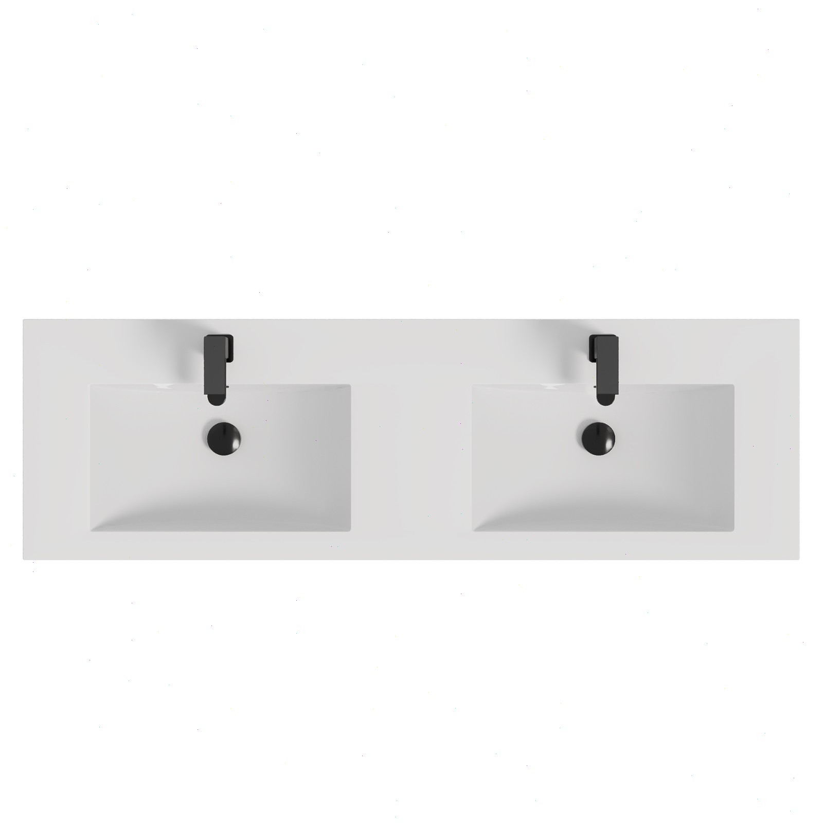 60″ Double Sink Vanity Top Undermount Bathroom Sink
