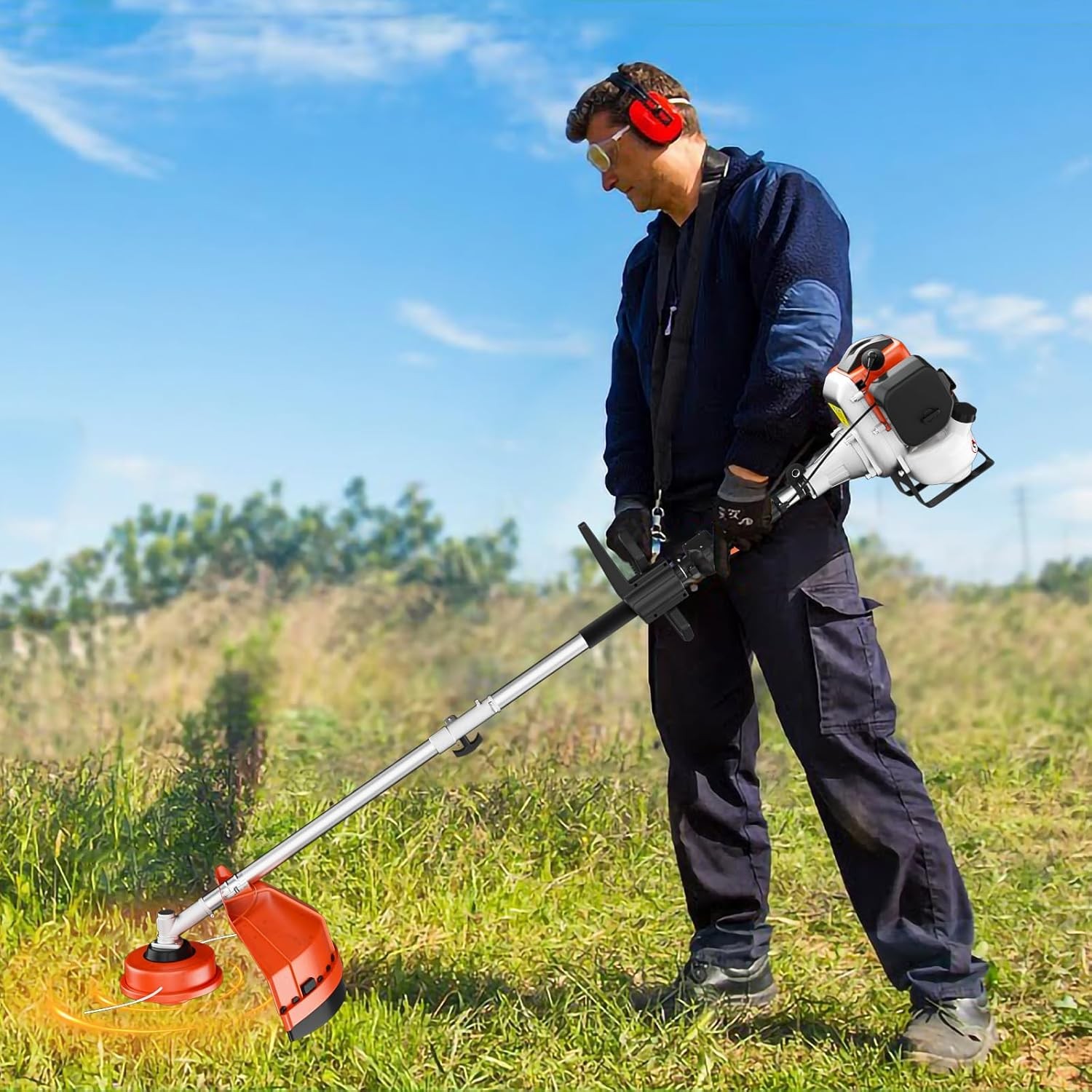 36cc 3 in 1 Brush Cutter 2-Stroke Weed Eater Wacker Gas Powered String Trimmer