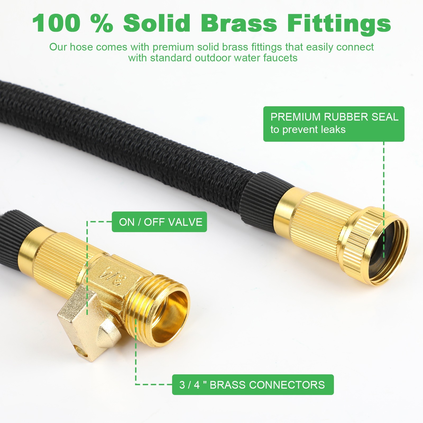 Heavy Duty 25-100FT Expandable Garden Hose Pipe Flexible With Water Spray Gun