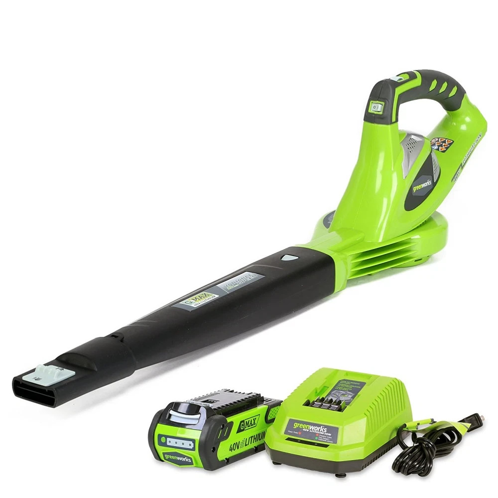 GreenWorks G-MAX Variable Speed Cordless Blower 150 MPH, 40V 2Ah Batt + Charger.