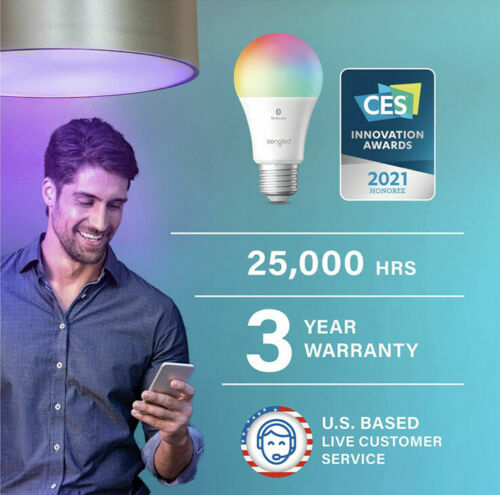 2 x Sengled Multicolor Smart A19 9w LED 60W Bulb Bluetooth Works w/Alexa NEW