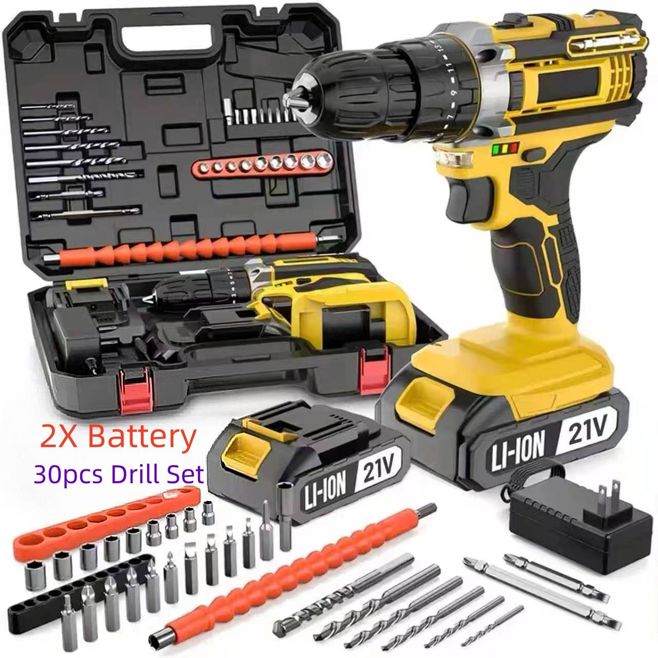 18/30/136pcs Electric Cordless Drill Screwdriver Bits Tool Set
