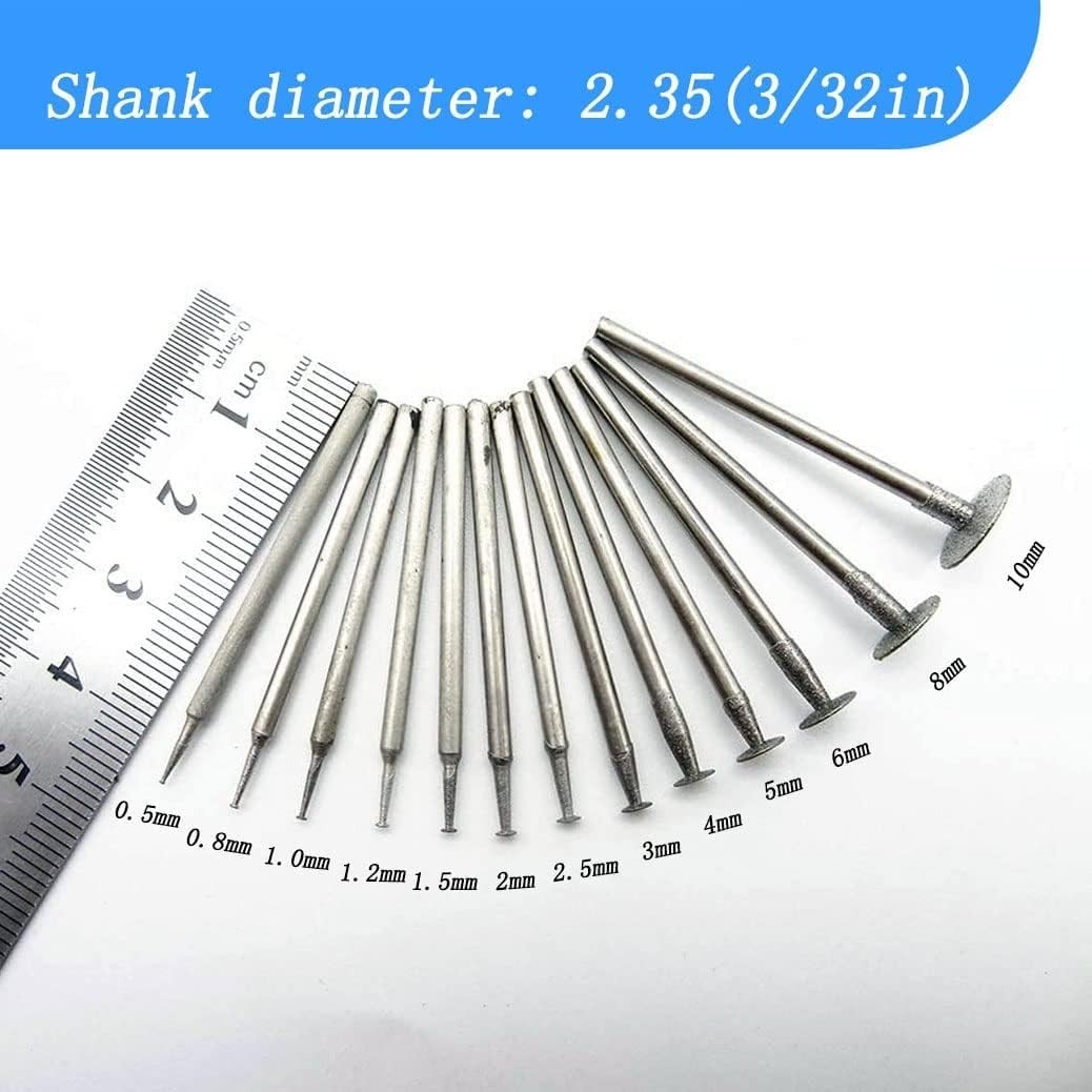 Versatile 13-Pc Diamond T Shape Burrs – Perfect for Stone, Glass & Metal Crafts