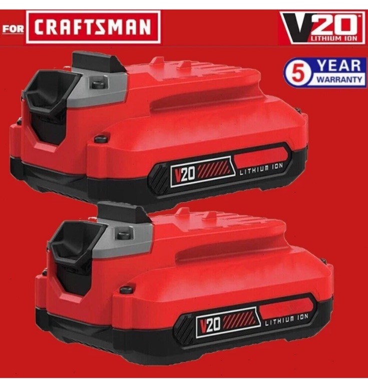 2PACK 20V 4.0AH For Craftsman 20 Volt MAX Li-ion Battery CMCB204 CMCB202 CMCB201